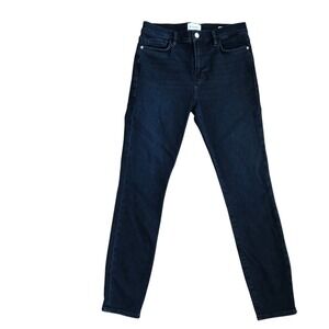 Frame Womens Le High Skinny Dark Wash High Waist Cotton Denim Jeans 28